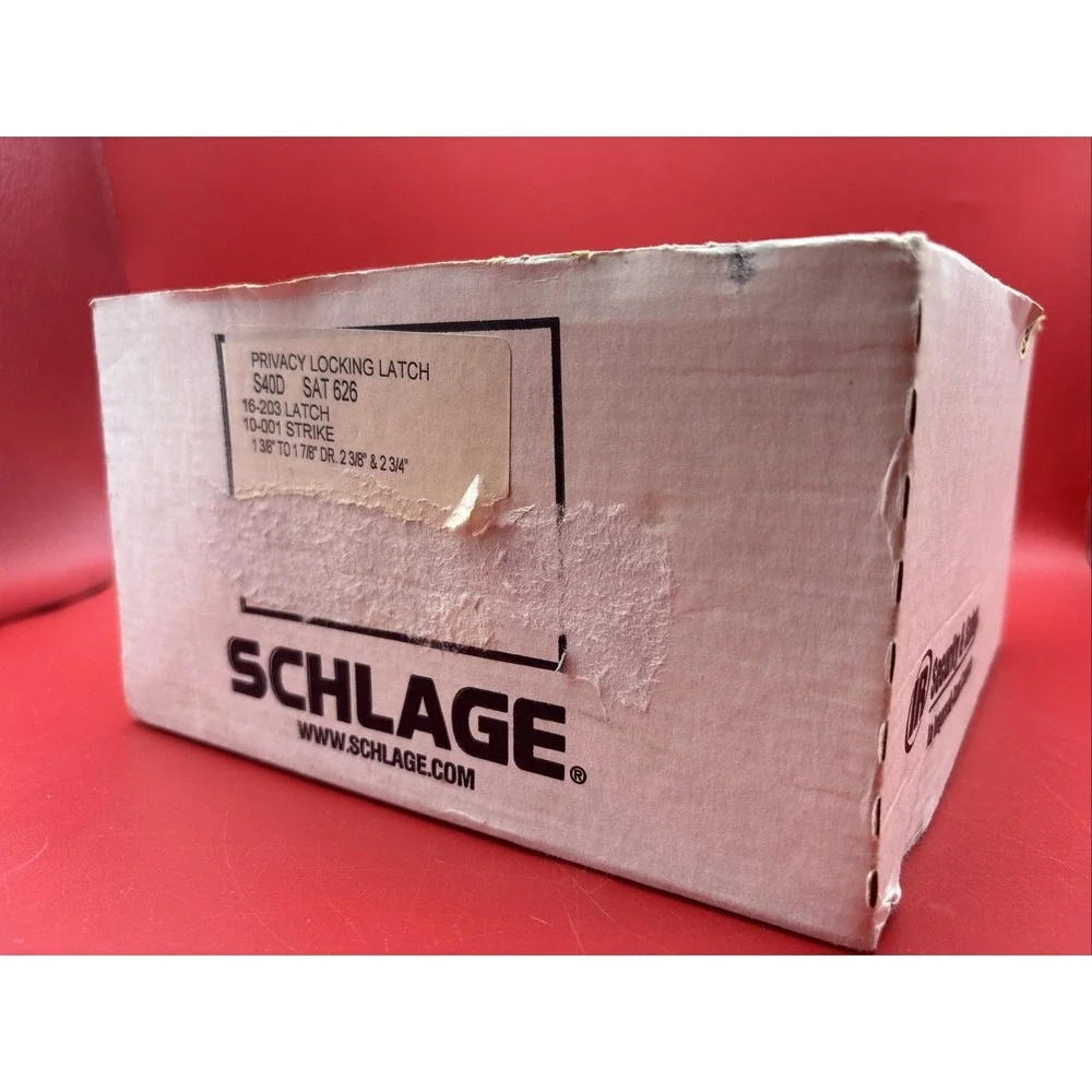 Schlage S40D SAT 626 Privacy Locking Latch 16-203 Latch 10-001 Strike